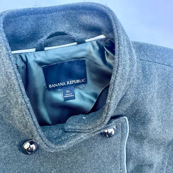 Banana Republic Mario Bellucci military jacket Olive Double-Breasted Peplum, XL - Picture 11 of 16